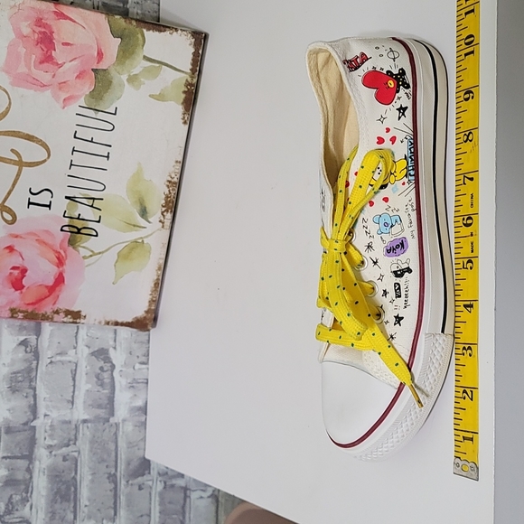 White BT21 Line Friends Tennis Shoes Shooky Mang RJ Cooky Chimmy Tata Koya - Picture 15 of 16